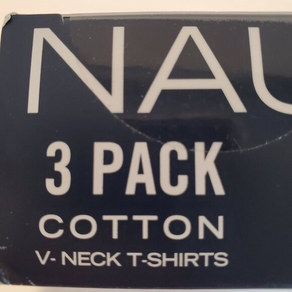 NWT NAUTICA Men's 3-Pack V-Neck Classic Fit Comfort Cotton Blend T-Shirts - Picture 4 of 8
